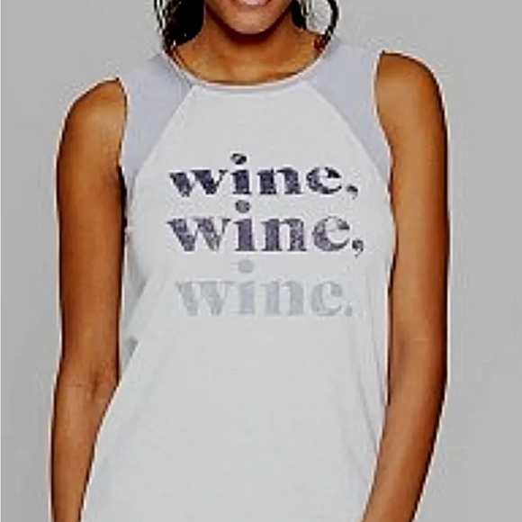 NWOT WOMENS XS GRAYSON THREADS WINE SLEEVELESS CREW NECK TANK TOP, PURPLE/WHITE - Picture 1 of 7